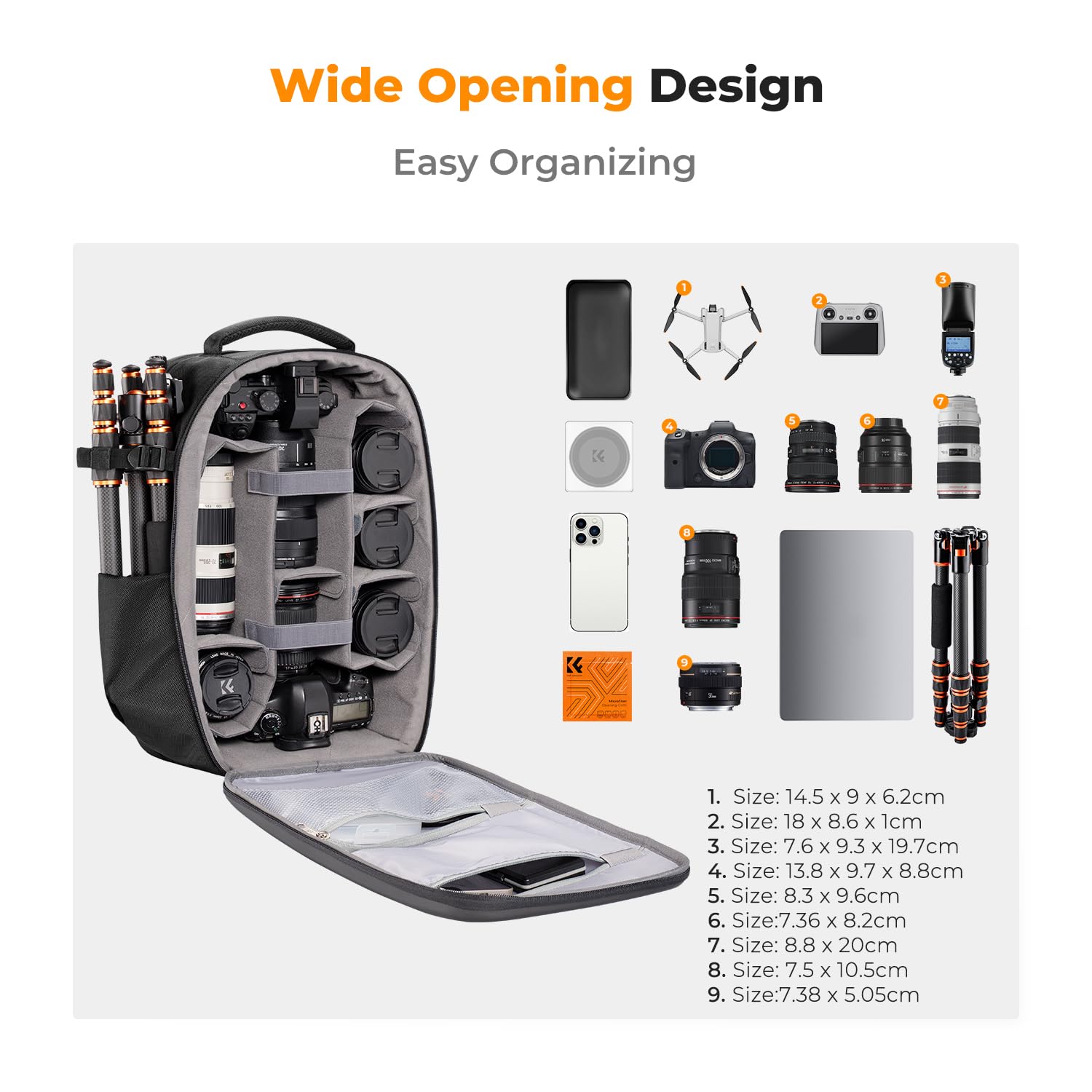 Amazon.com : K&F CONCEPT Camera Backpack,Hardshell Photography